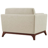35 Inch Upholstered Fabric Armchair