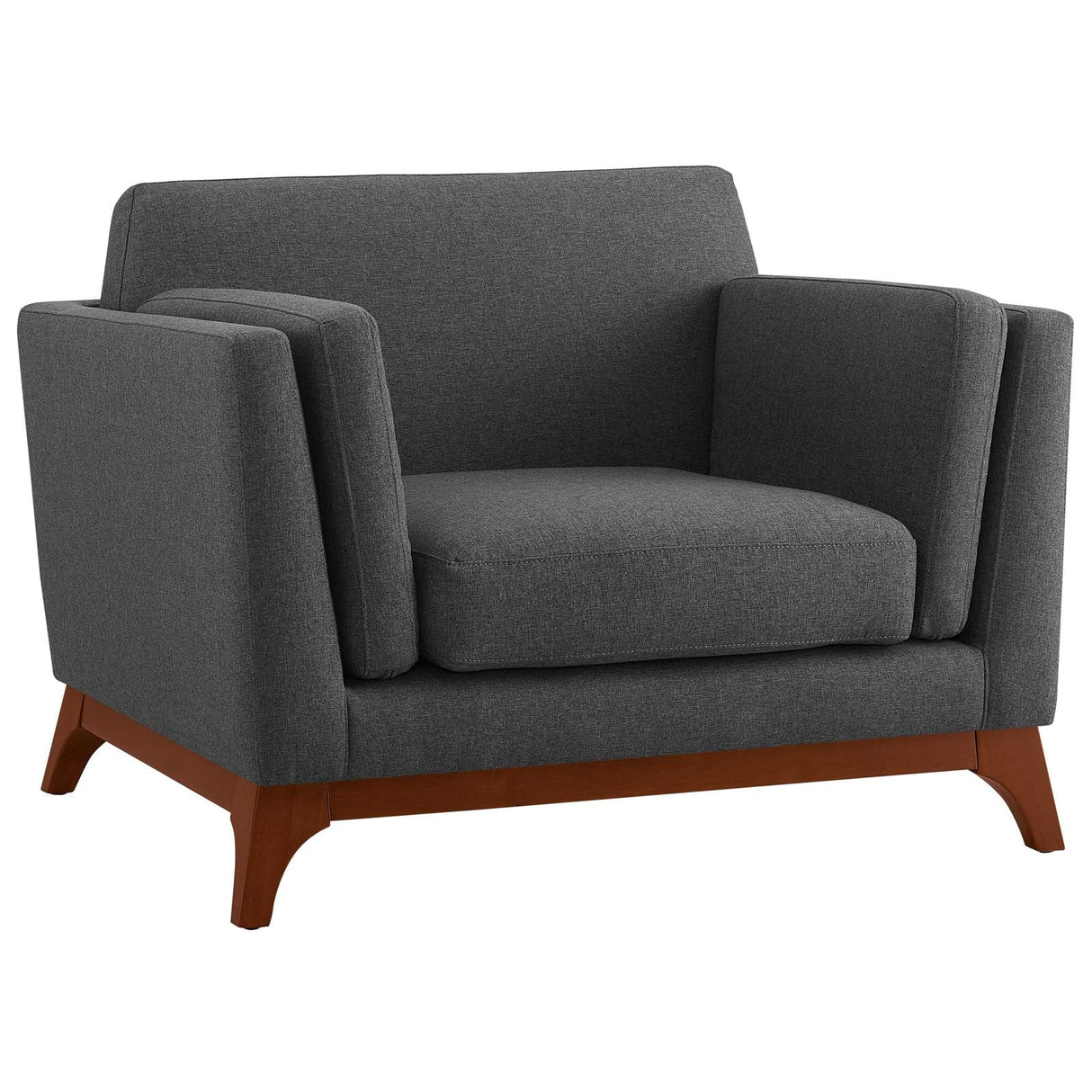 35 Inch Upholstered Fabric Armchair
