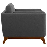35 Inch Upholstered Fabric Armchair