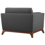 35 Inch Upholstered Fabric Armchair