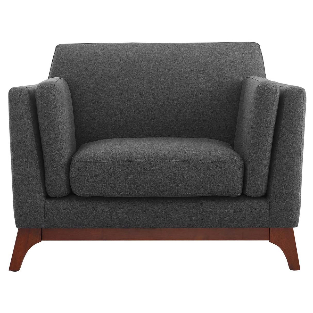 35 Inch Upholstered Fabric Armchair