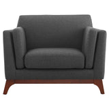 35 Inch Upholstered Fabric Armchair