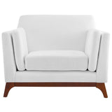 35 Inch Upholstered Fabric Armchair