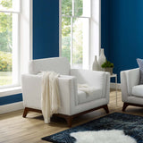 35 Inch Upholstered Fabric Armchair