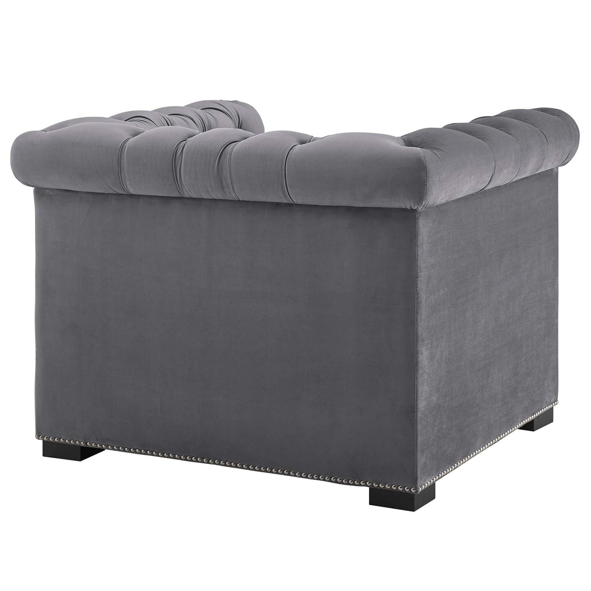 40 Inch Performance Velvet Button Tufted Chesterfield Armchair