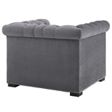 40 Inch Performance Velvet Button Tufted Chesterfield Armchair
