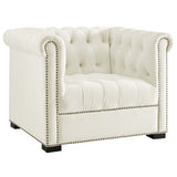 40 Inch Performance Velvet Button Tufted Chesterfield Armchair