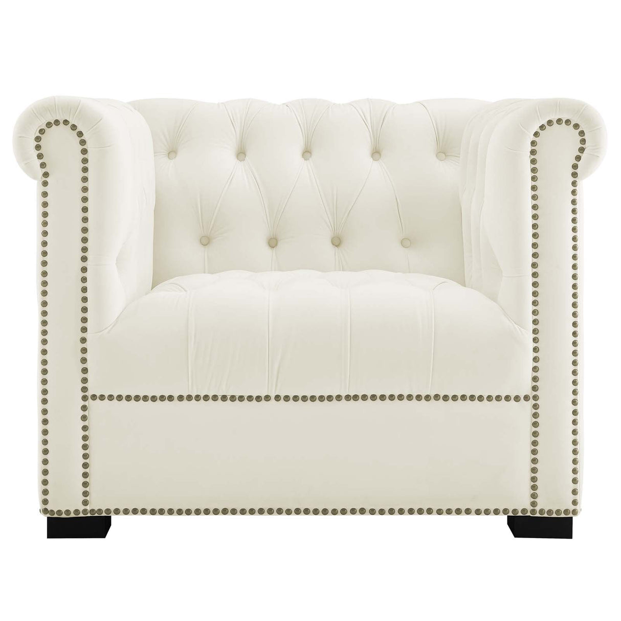40 Inch Performance Velvet Button Tufted Chesterfield Armchair