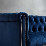 40 Inch Performance Velvet Button Tufted Chesterfield Armchair