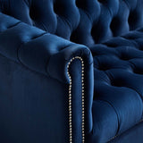 40 Inch Performance Velvet Button Tufted Chesterfield Armchair