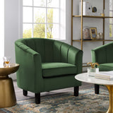 28 Inch Channel Tufted Performance Velvet Barrel Armchair