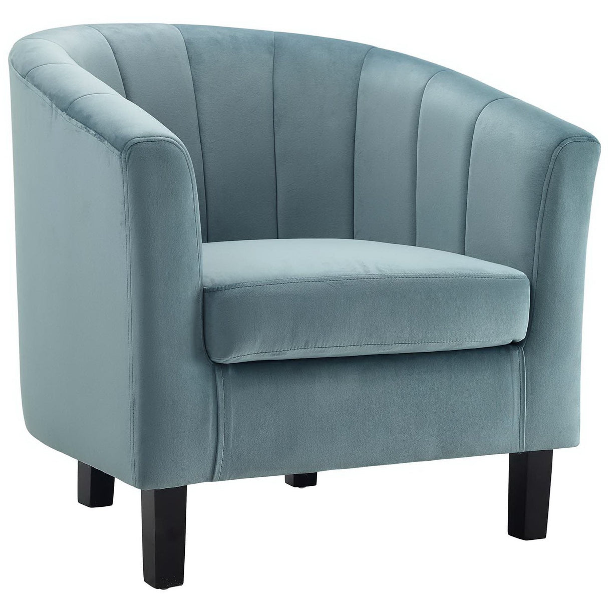 28 Inch Channel Tufted Performance Velvet Barrel Armchair