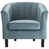 28 Inch Channel Tufted Performance Velvet Barrel Armchair
