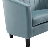 28 Inch Channel Tufted Performance Velvet Barrel Armchair