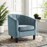 28 Inch Channel Tufted Performance Velvet Barrel Armchair