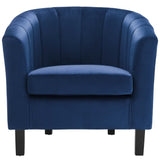 28 Inch Channel Tufted Performance Velvet Barrel Armchair