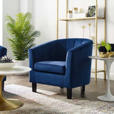 28 Inch Channel Tufted Performance Velvet Barrel Armchair