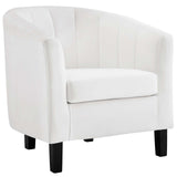 28 Inch Channel Tufted Performance Velvet Barrel Armchair