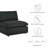 Down Filled Overstuffed Armless Chair – 39 Inch