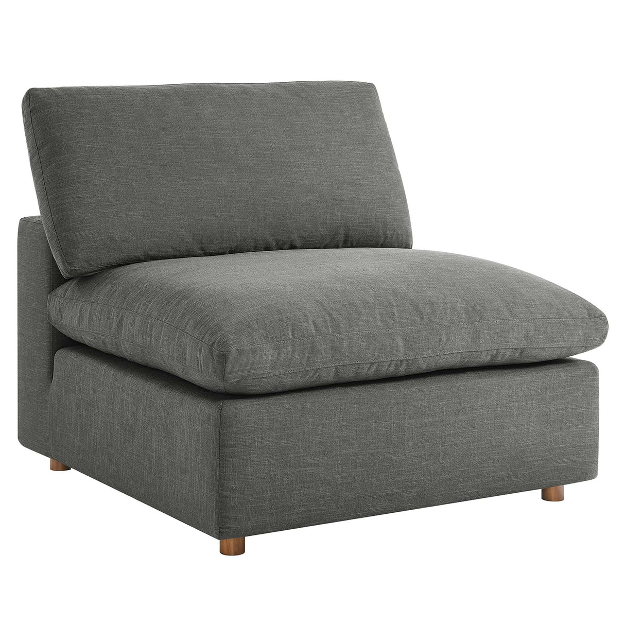 Down Filled Overstuffed Armless Chair – 39 Inch