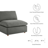 Down Filled Overstuffed Armless Chair – 39 Inch