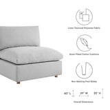 Down Filled Overstuffed Armless Chair – 39 Inch