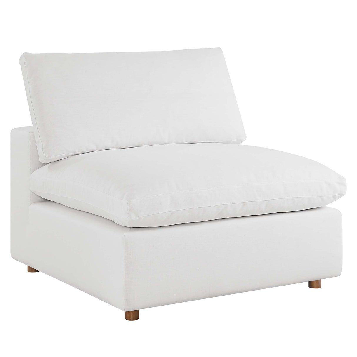 Down Filled Overstuffed Armless Chair – 39 Inch