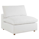 Down Filled Overstuffed Armless Chair – 39 Inch