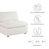 Down Filled Overstuffed Armless Chair – 39 Inch