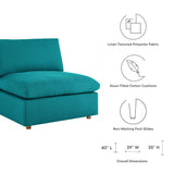 Down Filled Overstuffed Armless Chair – 39 Inch