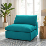Down Filled Overstuffed Armless Chair – 39 Inch
