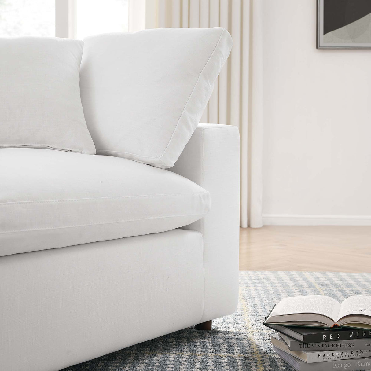 Down Filled Overstuffed Corner Chair – 40 Inch