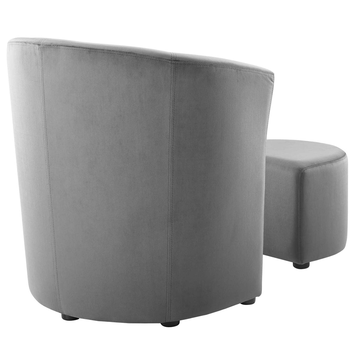 22 Inch Performance Velvet Armchair and Ottoman Set