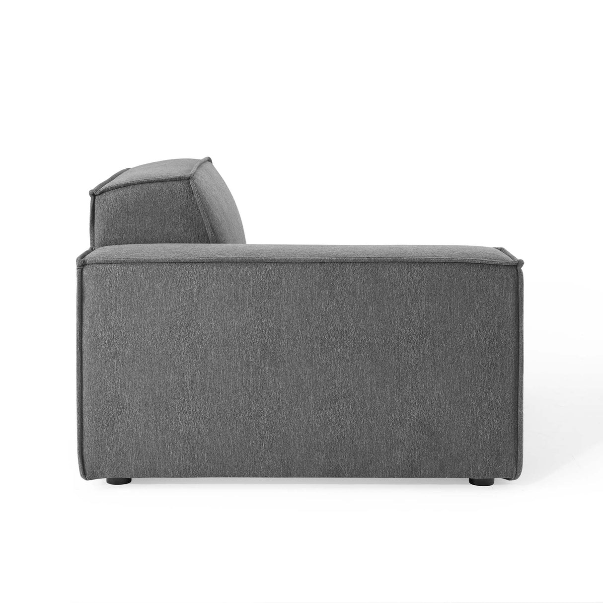 Minimalist Upholstered Fabric Left-Arm Sectional Chair – 42 Inch