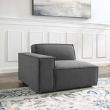 Minimalist Upholstered Fabric Left-Arm Sectional Chair – 42 Inch