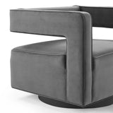 30 Inch Performance Velvet Swivel Armchair