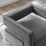 30 Inch Performance Velvet Swivel Armchair