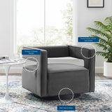 30 Inch Performance Velvet Swivel Armchair