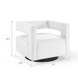 30 Inch Performance Velvet Swivel Armchair