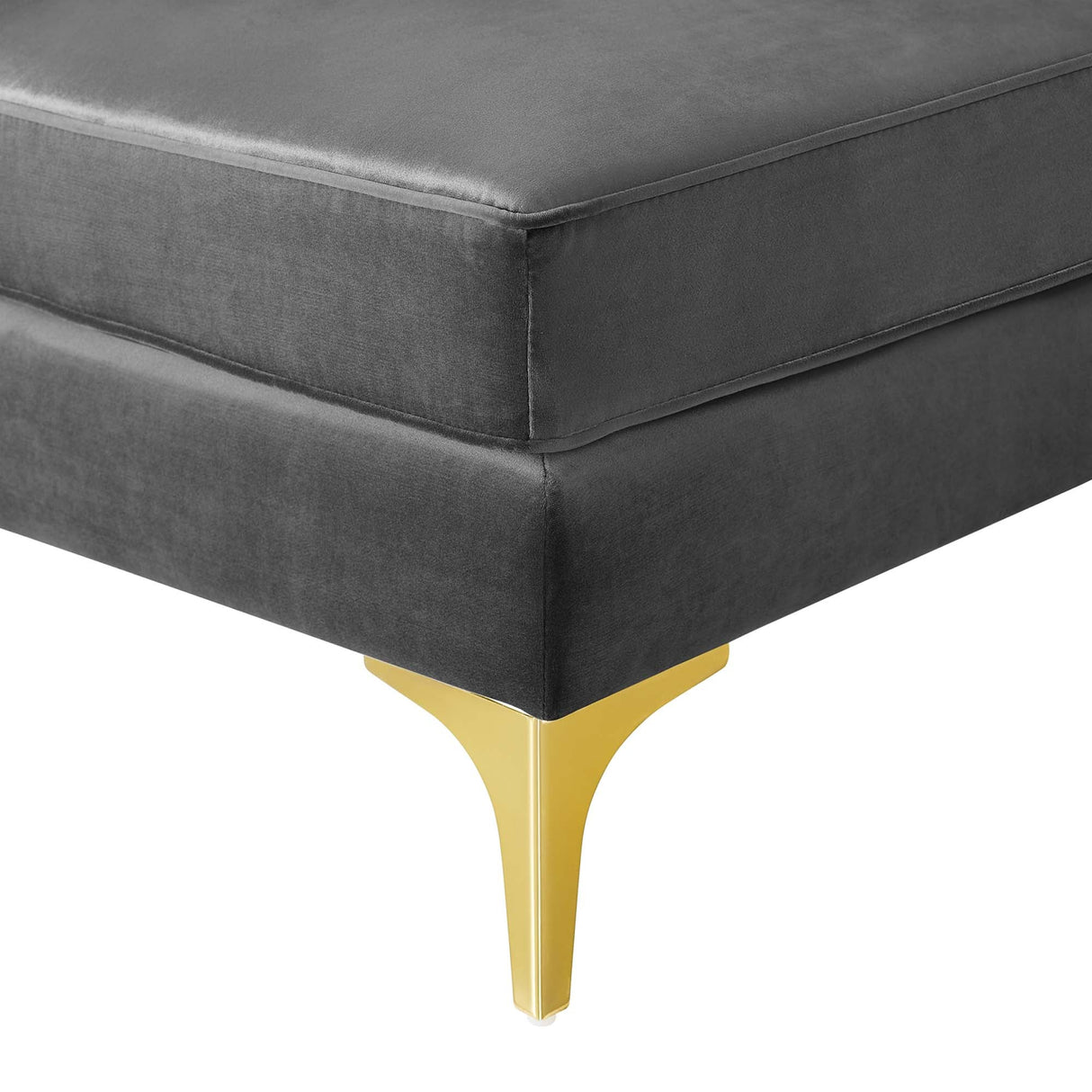 Channel Tufted Performance Velvet Sectional Sofa Corner Chair 32 Inch