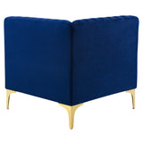 Channel Tufted Performance Velvet Sectional Sofa Corner Chair 32 Inch
