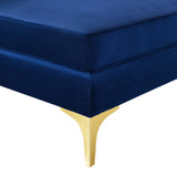 Channel Tufted Performance Velvet Sectional Sofa Corner Chair 32 Inch