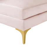 Channel Tufted Performance Velvet Sectional Sofa Corner Chair 32 Inch