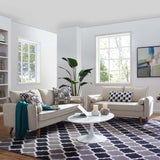 2 Piece 105" Upholstered Fabric Sofa and Loveseat Set