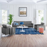 3 Piece 123" Tufted Vegan Leather Furniture Set