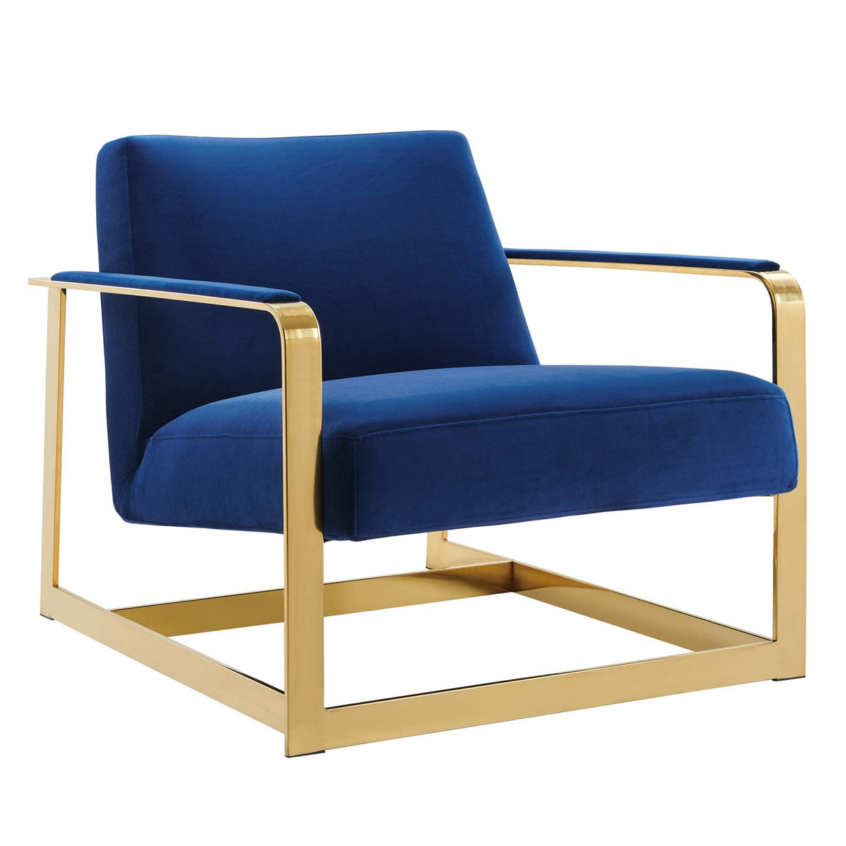 27 Inch Performance Velvet Accent Chair with Coated Steel Frame