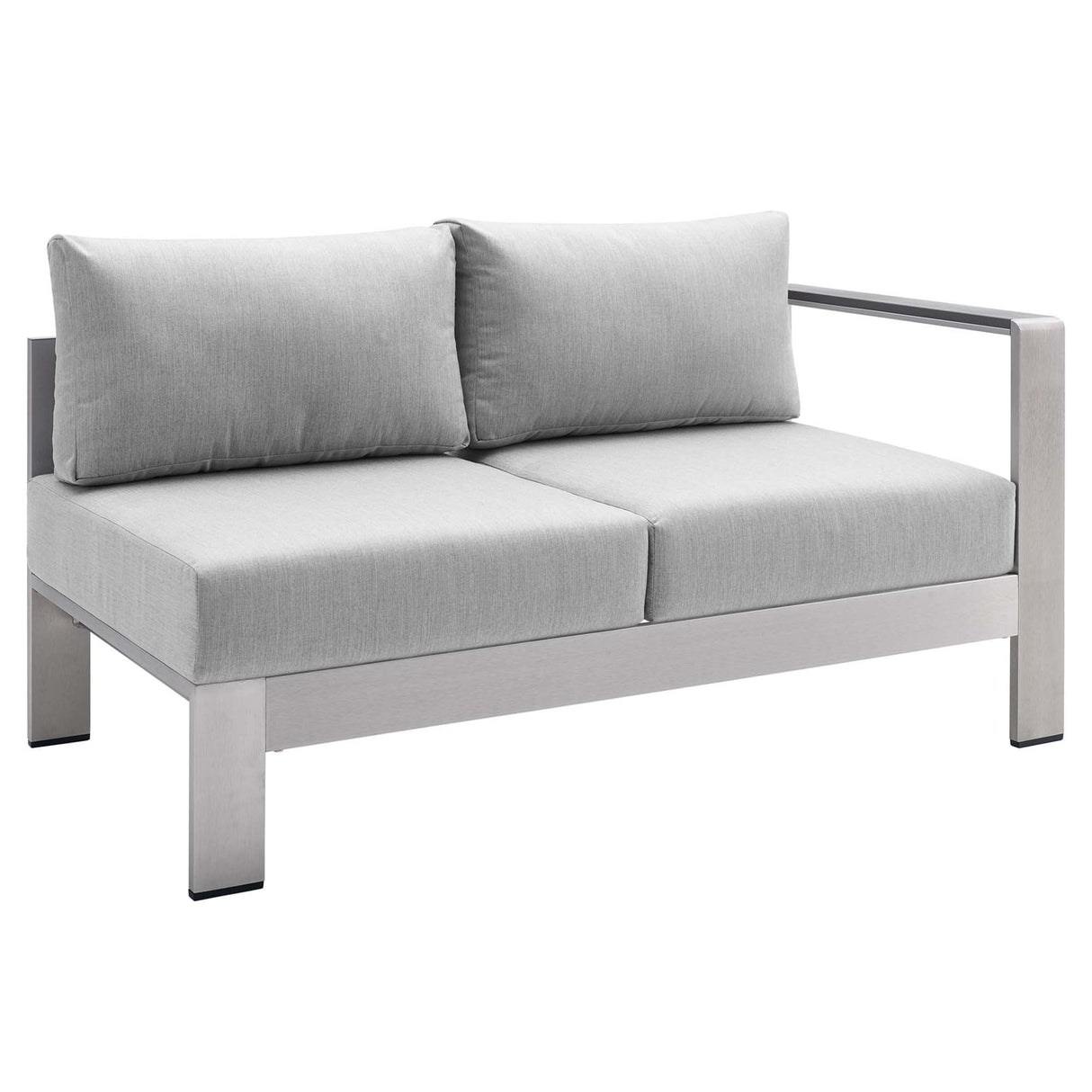 5-Piece Aluminum Outdoor Sectional Sofa Set with Sunbrella Fabric, Weather-Resistant