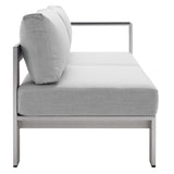 5-Piece Aluminum Outdoor Sectional Sofa Set with Sunbrella Fabric, Weather-Resistant