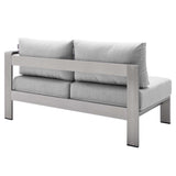 5-Piece Aluminum Outdoor Sectional Sofa Set with Sunbrella Fabric, Weather-Resistant