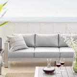 9-Piece Aluminum Outdoor Sectional Modular Sofa Set with Sunbrella Fabric